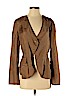 DKNY 100% Silk Brown Silk Blazer Size 4 - photo 1