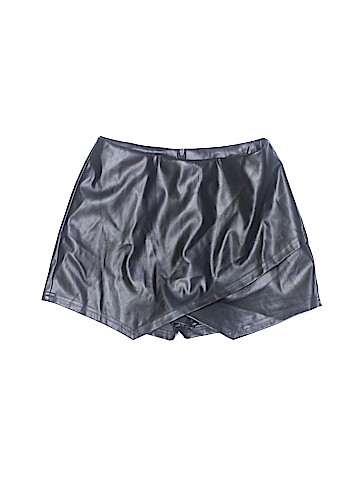 Blue Blush Faux Leather Shorts (view 1)