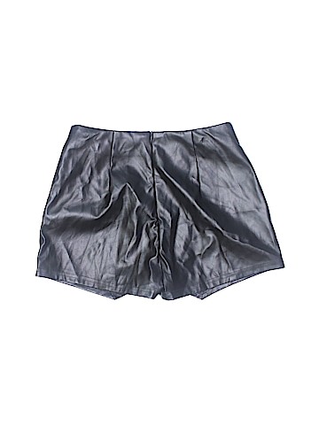 Blue Blush Faux Leather Shorts (view 2)