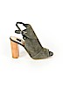 White House Black Market 100% Leather Green Heels Size 7 - photo 1