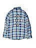 Justice Blue Long Sleeve Button-Down Shirt Size 10 - photo 2