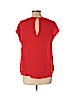 Joie 100% Silk Red Short Sleeve Silk Top Size L - photo 2