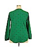 Merona 100% Polyester Green Long Sleeve Blouse Size XXL - photo 2