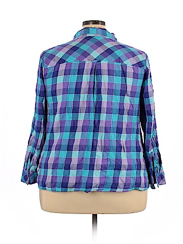 Catherines 3/4 Sleeve Button-Down Shirt (view 2)