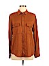 Forever 21 100% Rayon Orange Long Sleeve Button-Down Shirt Size M - photo 1