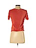 & Other Stories 100% Polyester Orange Short Sleeve Blouse Size 2 - photo 2