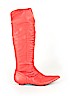 RSVP 100% Leather Red Boots Size 9 1/2 - photo 1