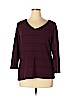 Croft & Barrow Burgundy 3/4 Sleeve Top Size XL (petite) - photo 1