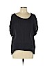 Mossimo 100% Polyester Black Short Sleeve Blouse Size L - photo 1