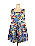 Ixia Blue Casual Dress Size 2X - photo 1