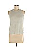 FRAME 100% Linen White Sleeveless T-Shirt Size M - photo 1