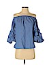 Zara Blue 3/4 Sleeve Blouse Size XS - photo 1