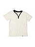 Lucky Brand Solid White Short Sleeve Henley Size 7 - photo 1