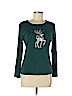 Karen Scott Green Long Sleeve T-Shirt Size M (petite) - photo 1