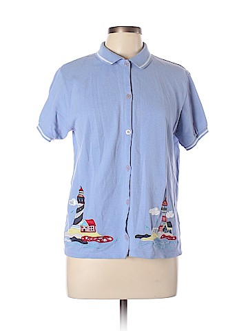 Karen Scott Short Sleeve Button-Down Shirt (view 1)