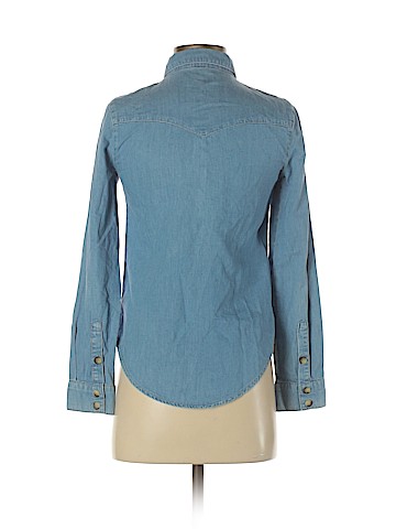 Topshop Long Sleeve Button-Down Shirt (view 2)