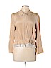 2b Rych 100% Silk Tan Long Sleeve Silk Top Size L - photo 1