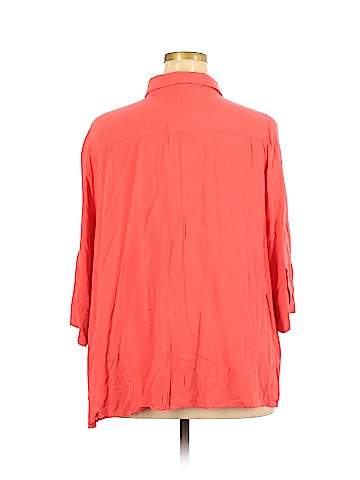 Woman Within 3/4 Sleeve Button-Down Shirt (view 2)