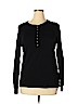 Lauren by Ralph Lauren 100% Cotton Black Long Sleeve Henley Size XL - photo 1