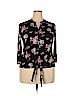 Xhilaration 100% Polyester Black 3/4 Sleeve Blouse Size XXL - photo 1