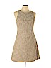 Rebecca Taylor 100% Leather Tan Cocktail Dress Size 10 - photo 1