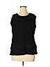 White House Black Market Black Sleeveless Blouse Size XL - photo 1