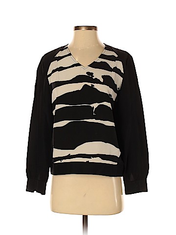 Whistles Long Sleeve Silk Top (view 1)