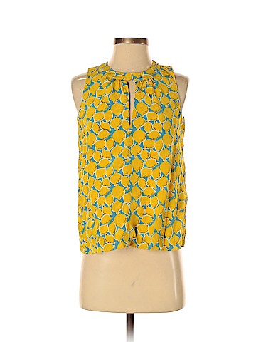 Lauren Gold Sleeveless Silk Top (view 1)
