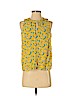 Lauren Gold 100% Silk Yellow Sleeveless Silk Top Size S - photo 1