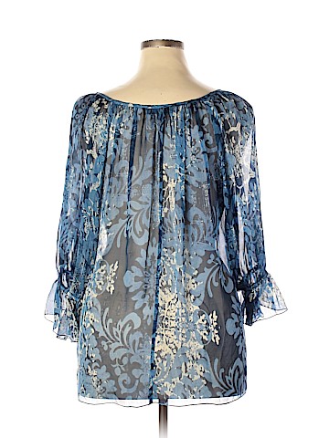 Karen Kane Short Sleeve Silk Top (view 2)