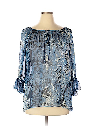 Karen Kane Short Sleeve Silk Top (view 1)