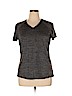 Danskin Now 100% Polyester Gray Active T-Shirt Size 16 - 18 - photo 1