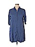Side Stitch 100% Tencel Lyocell Blue Casual Dress Size XL - photo 1