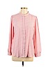 Ann Taylor LOFT 100% Polyester Pink Long Sleeve Blouse Size L (petite) - photo 1