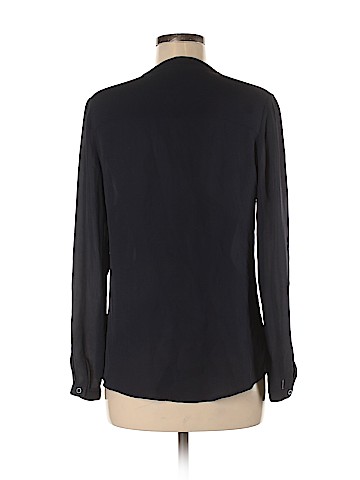 Ecru Long Sleeve Silk Top (view 2)