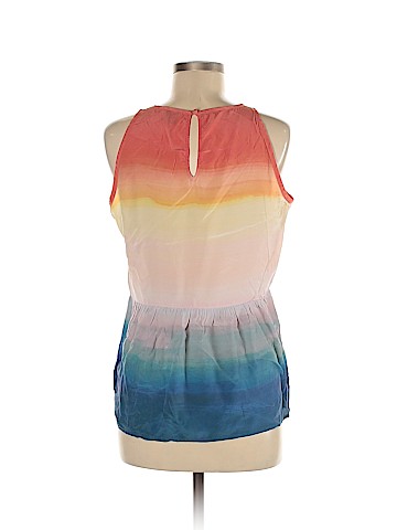 Ecru Sleeveless Silk Top (view 2)