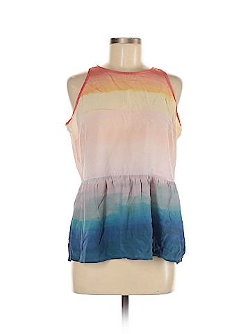 Ecru Sleeveless Silk Top (view 1)