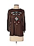 Wildfox 100% Polyester Brown 3/4 Sleeve Top Size Sm (1 or S) - photo 1