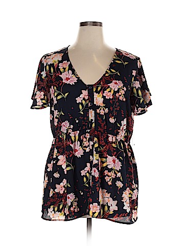 Fourteenth Place Short Sleeve Blouse (view 1)