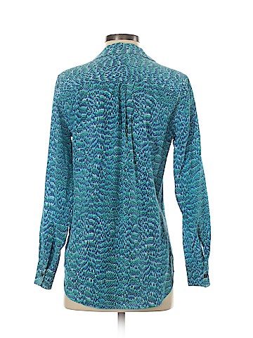 Equipment Long Sleeve Silk Top (view 2)