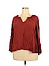 Knox Rose 100% Rayon Brown Long Sleeve Blouse Size XXL - photo 1