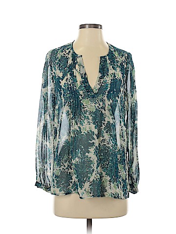 Joie Long Sleeve Silk Top (view 1)