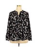 Simply Vera Vera Wang Black Long Sleeve Blouse Size XXL - photo 1