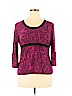 Rafaella Purple Long Sleeve Top Size XL - photo 1