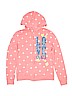 Justice 100% Cotton Polka Dots Pink Zip Up Hoodie Size 16 - photo 1