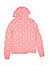 Justice 100% Cotton Polka Dots Pink Zip Up Hoodie Size 16 - photo 2
