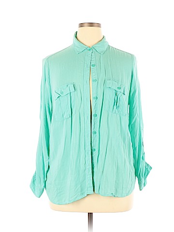 a.n.a. A New Approach Long Sleeve Button-Down Shirt (view 1)