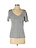 Ann Taylor LOFT 100% Cotton Gray Short Sleeve T-Shirt Size S (petite) - photo 1