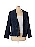 Bloomingdale's 100% Leather Blue Leather Jacket Size 14 - photo 1