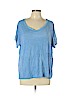 Elizabeth and James 100% Cotton Blue Short Sleeve Top Size L - photo 1